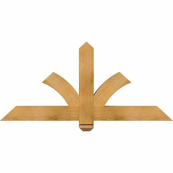Ekena Millwork Redmond Rough Sawn Timber Gable Bracket, Western Red Cedar, 48"W x 22"H x 4"D x 4"F, 11/12 Pitch GBW048X22X0404RED00RWR - main